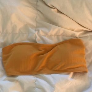 Mustard Yellow Strapless Bathing Suit Top 💛